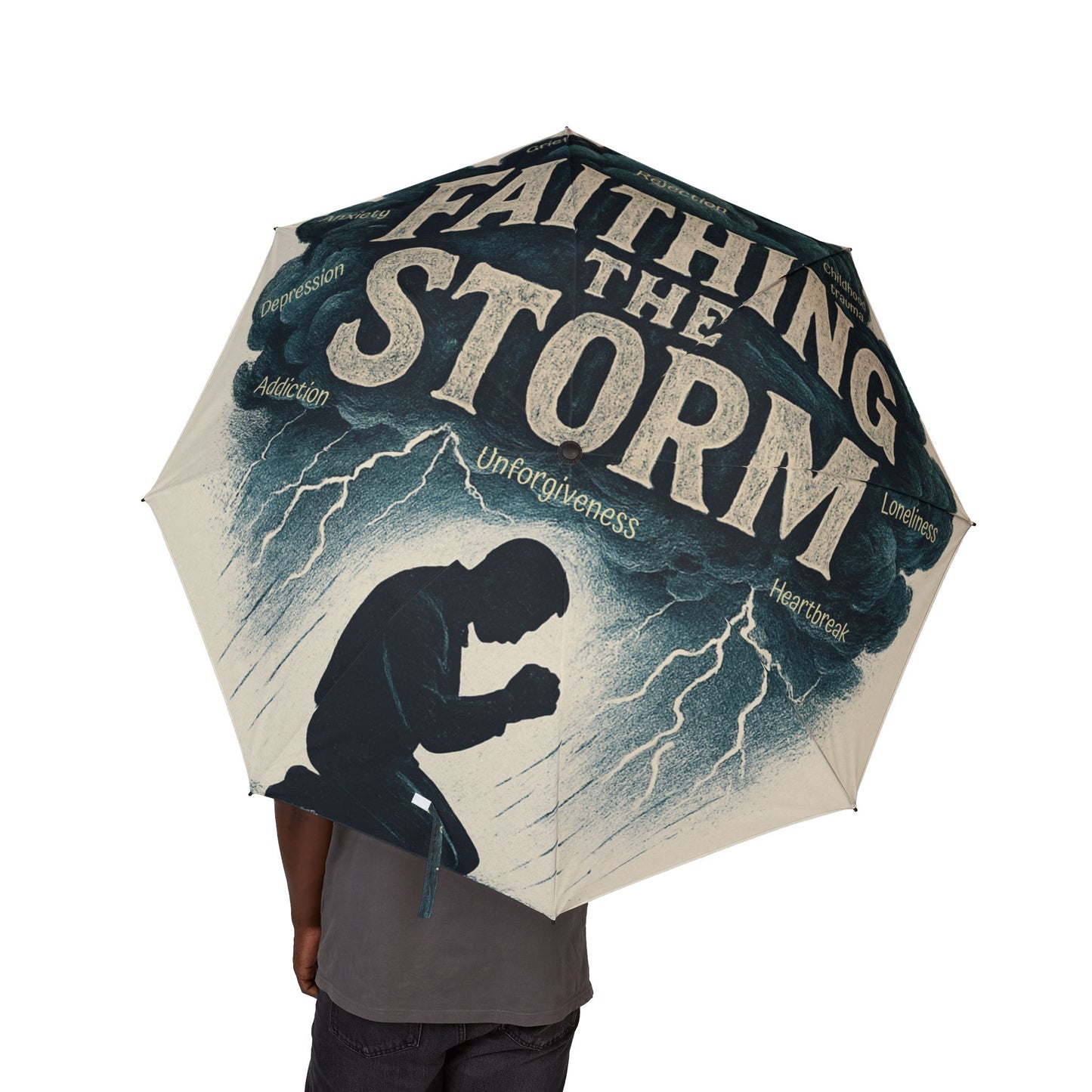 FAITHING THE STORM Semi automatic umbrella